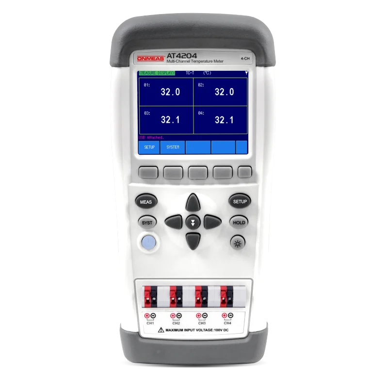 AT4204 Handheld Multi-channel Temperature Tester